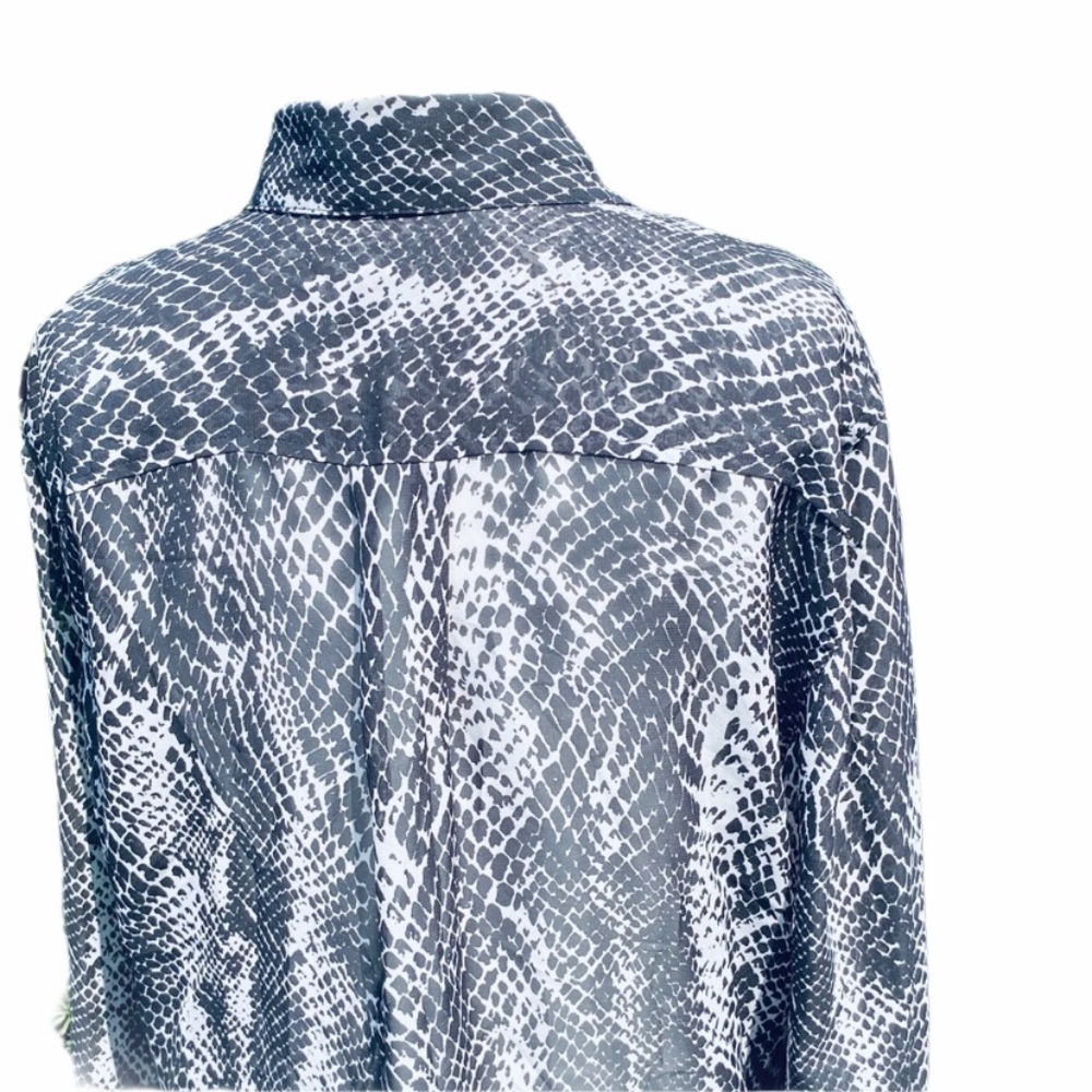 KENNETH COLE**Python Print Blouse**Medium $118 NWT - image 5